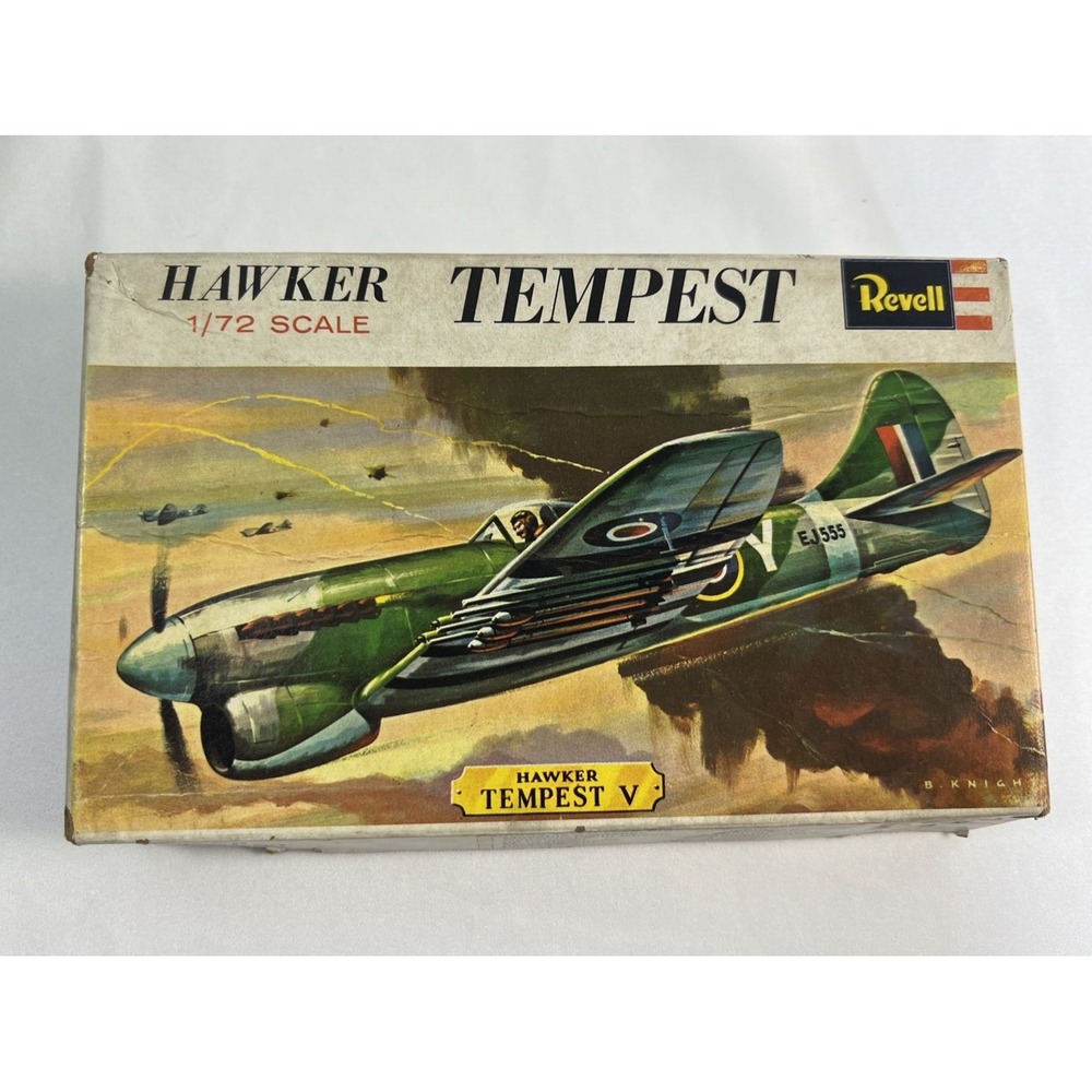 Vintage Revell Hawker Tempest V 1/72 Scale Model Airplane Kit H-620 WWII RAF